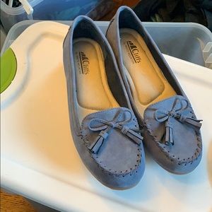 Blue moccasins